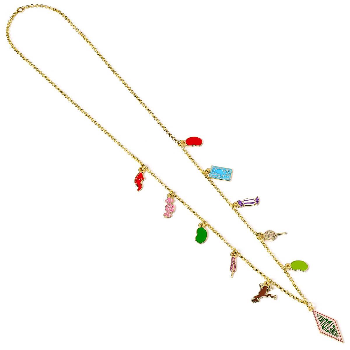 Honeydukes Guldpläterat Halsband med Berlocker Harry Potter