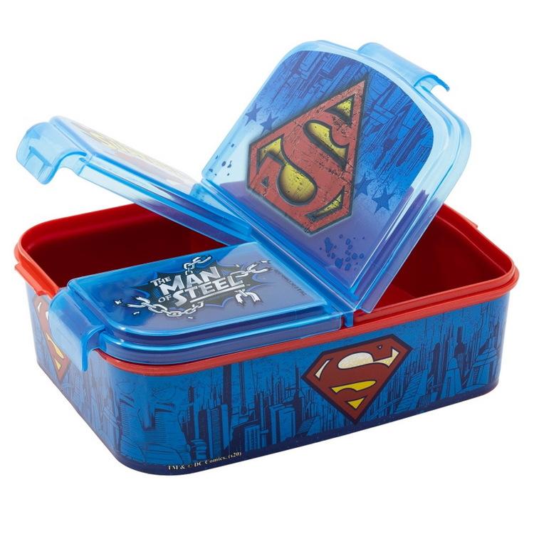 Superman "The Man of Steel" Matlåda med 3 Fack DC Comics
