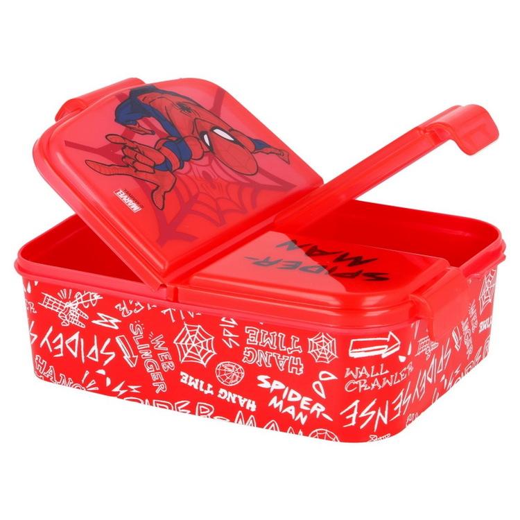 Spiderman Röd Matlåda med 3 Fack Marvel