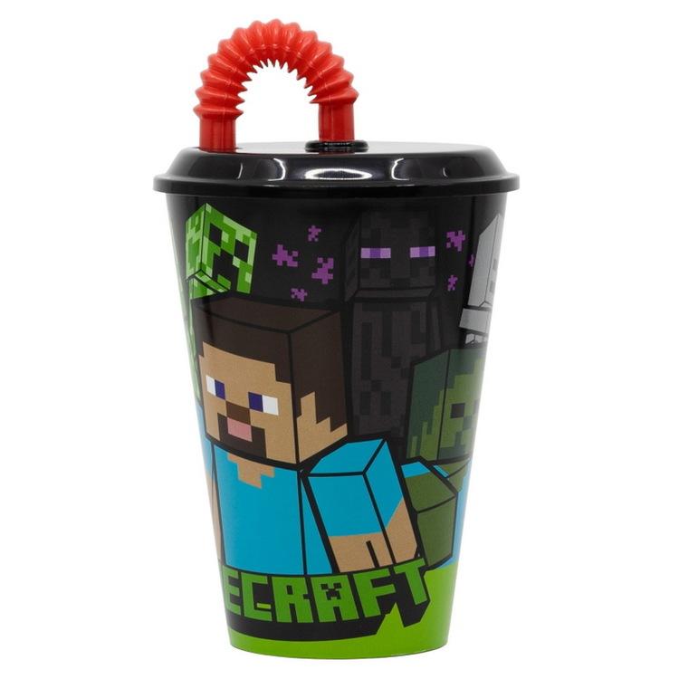 Minecraft Mugg med Sugrör 430ml Minecraft