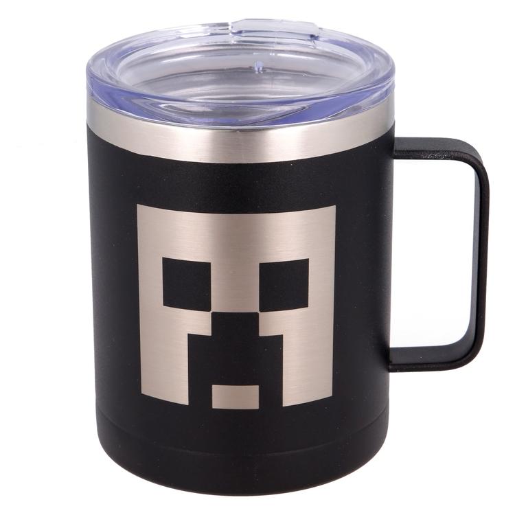Creeper Svart Termosmugg av Rostfritt Stål 380ml Minecraft