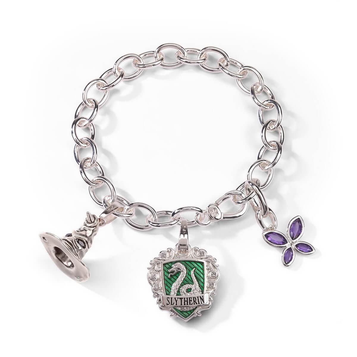 Slytherin Lumos Berlockarmband Silverpläterat Harry Potter