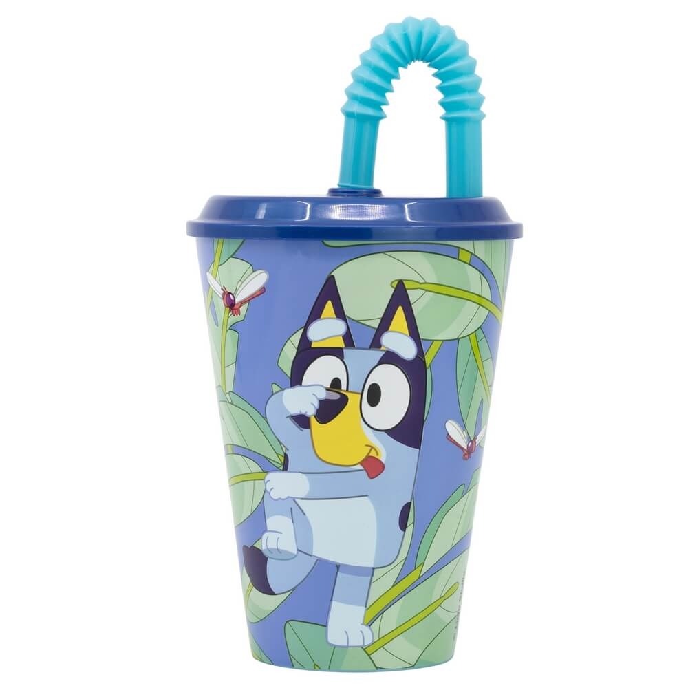 Bluey & Bingo Mugg med Sugrör 430ml Bluey