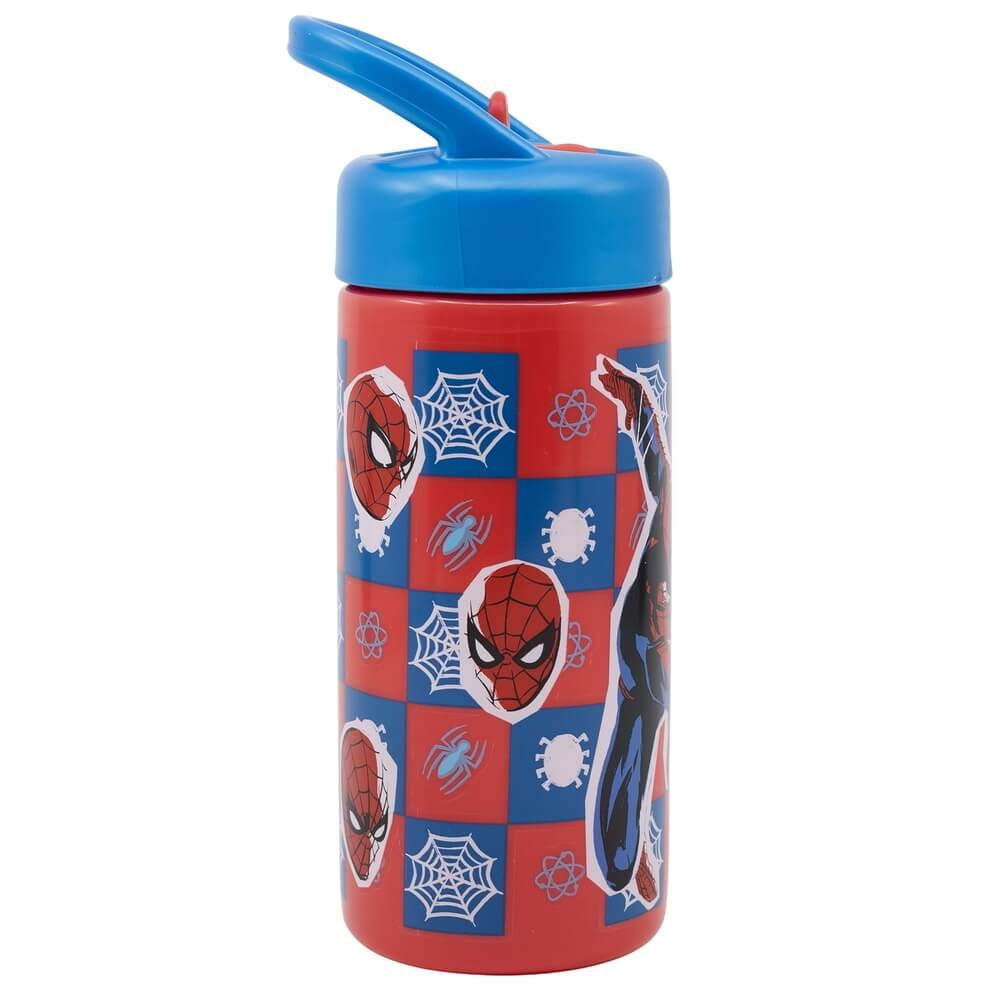 Spiderman Flaska med Pip/Sugrör 410ml Marvel