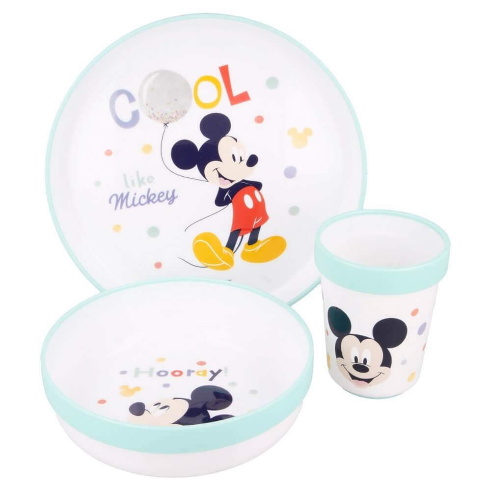 Musse Pigg 3-set Non-Slip Skål, Tallrik och Mugg Disney