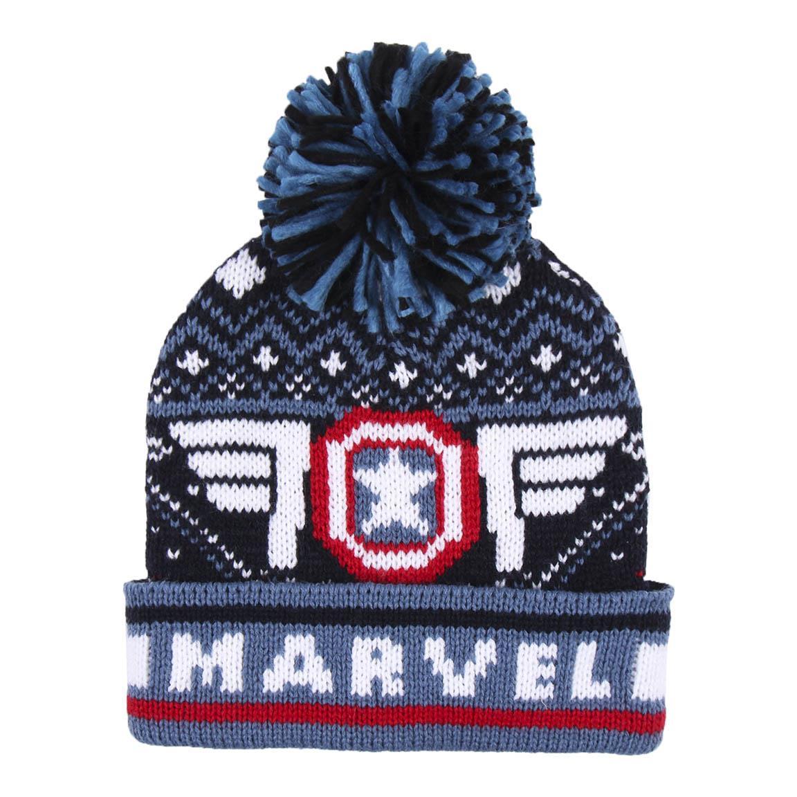 Captain America Trikåmössa med Pompom Marvel