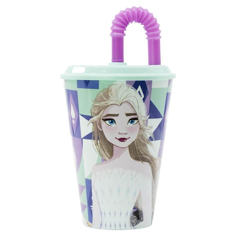 Frost/Frozen Mugg med Sugrör 430ml Disney