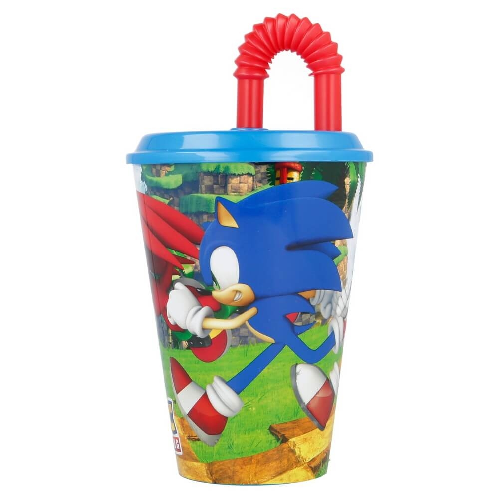 Mugg med Sugrör 430ml Sonic The Hedgehog