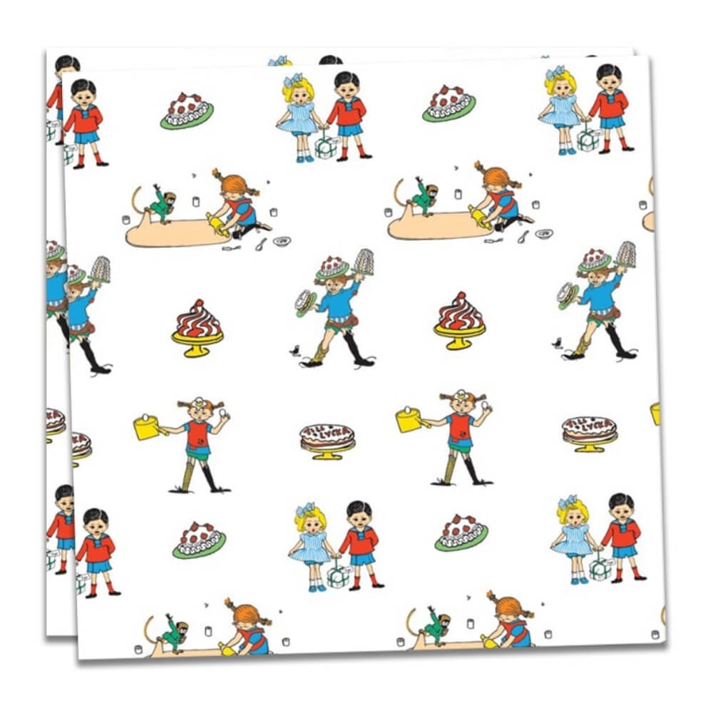 Pippi Långstrump Servetter 33x33cm (16st) Astrid Lindgren