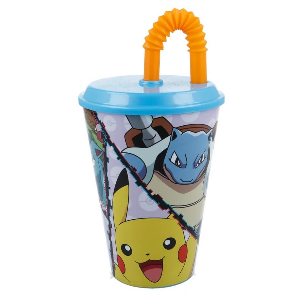 Mugg med Sugrör 430ml Pokemon