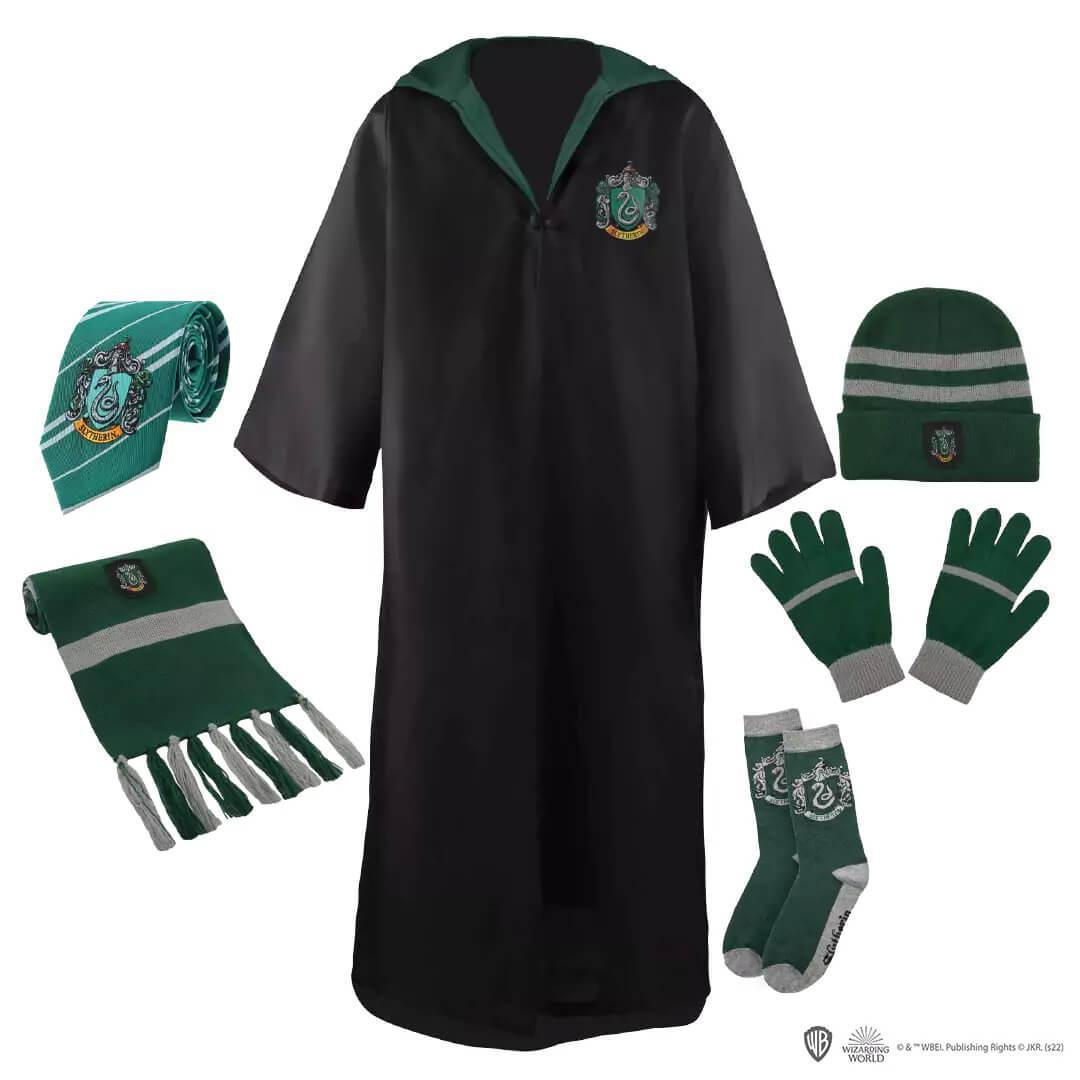 Slytherin Klädpaket 6 Delar med Kappa & lips m.m. (Vuxen) Harry Potter