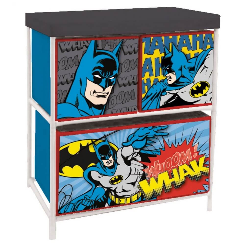 Förvaringshylla med 3 Lådor Batman