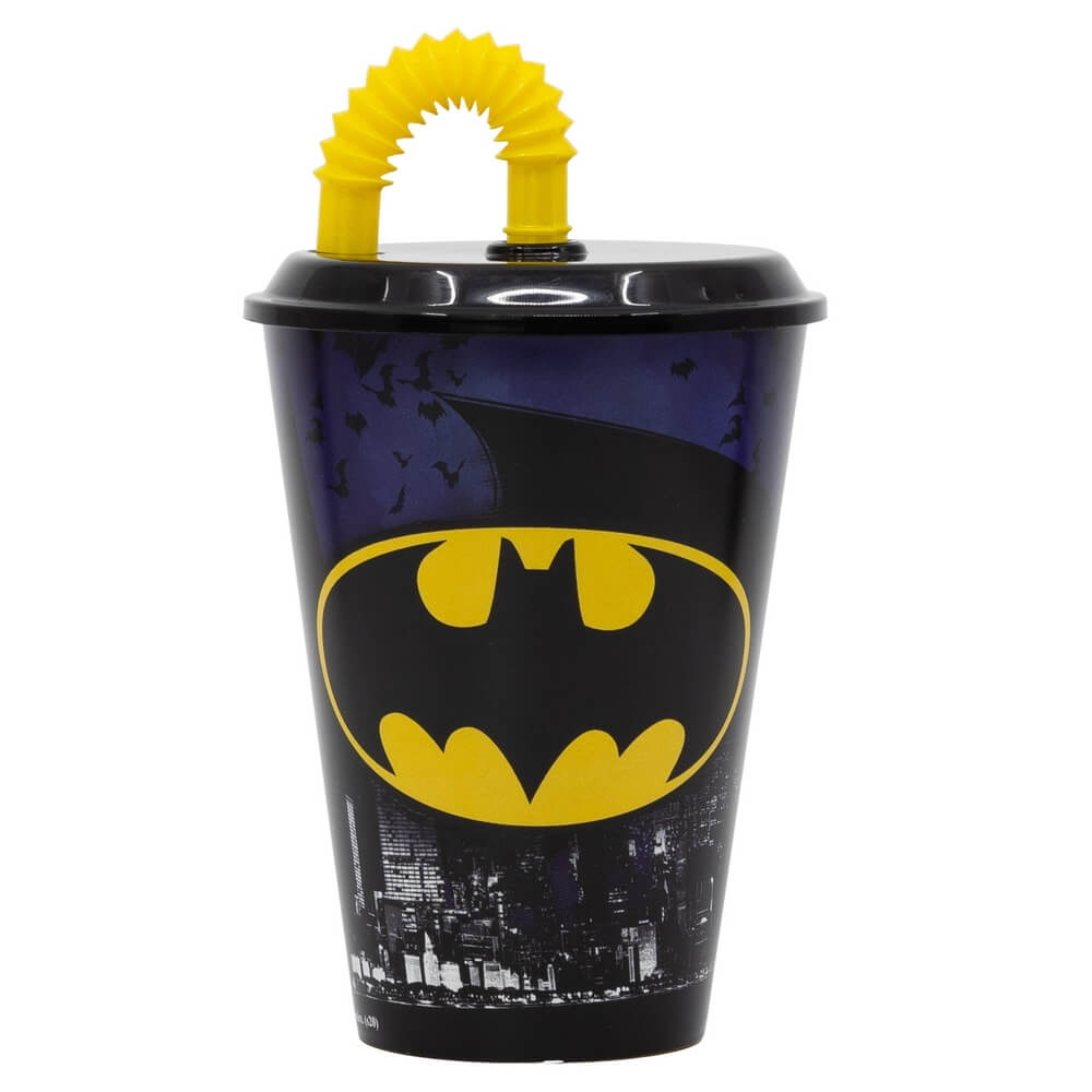 Batman Logo Mugg med Sugrör 430ml Batman