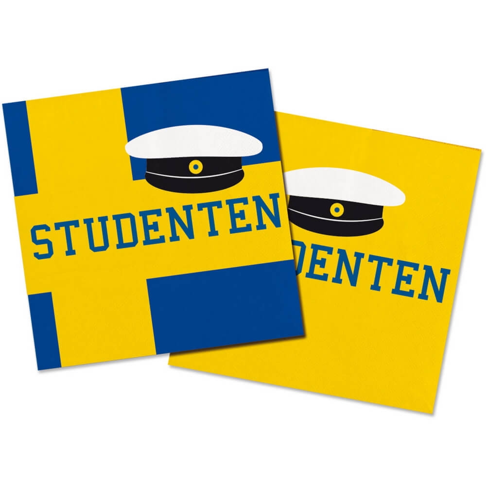Servetter 33x33cm (20st) Studenten