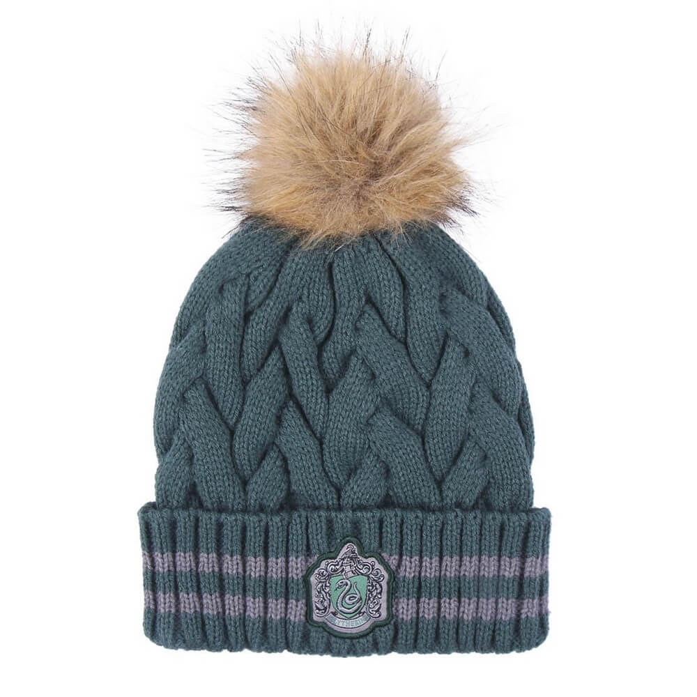 Slytherin Mössa med Pompom Harry Potter