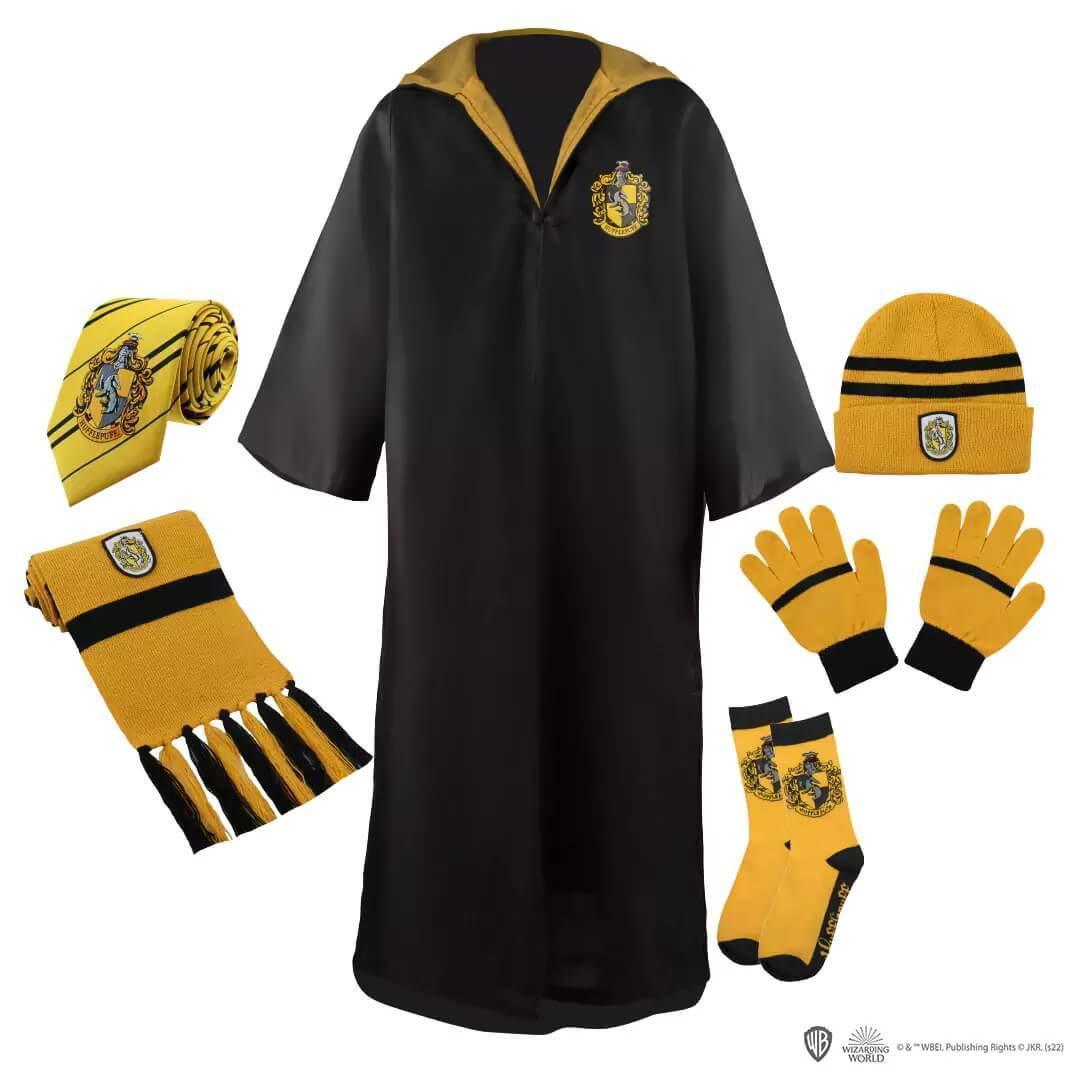 Hufflepuff Klädpaket 6 Delar med Kappa & lips m.m. (Vuxen) Harry Potter