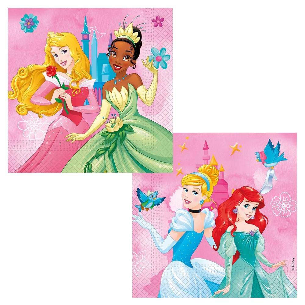 Prinsessor & Hjältinnor Servetter 33x33cm (20st) Disney
