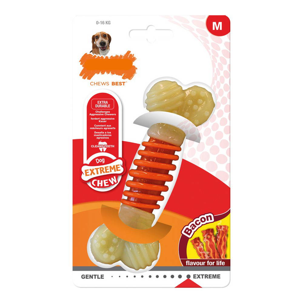 Tuggleksak för hundar Nylabone Extreme Chew Pro Action Bacon 12
