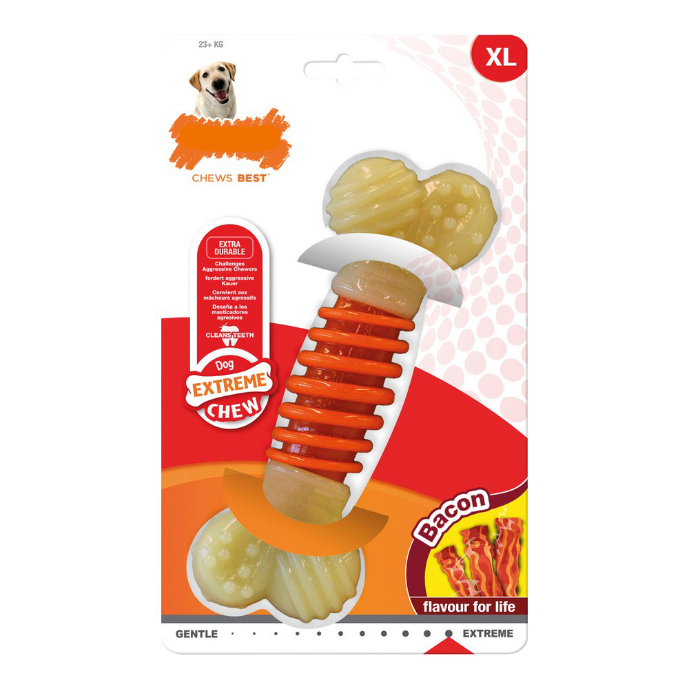Tuggleksak för hundar Nylabone Extreme Chew Pro Action Bacon 11
