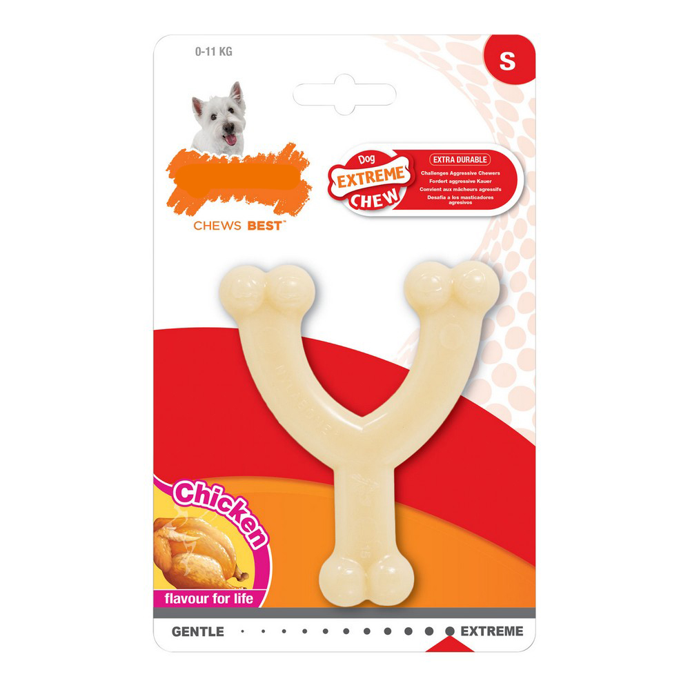 Tuggleksak för hundar Nylabone Extreme Chew Wishbone Kyckling 20