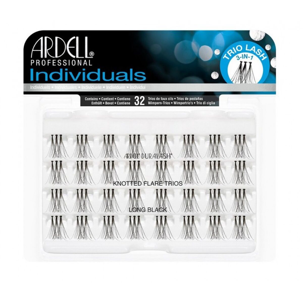 Set med falska ögonfransar Ardell Duralash Long Black Individuella ögonfransar 32 antal