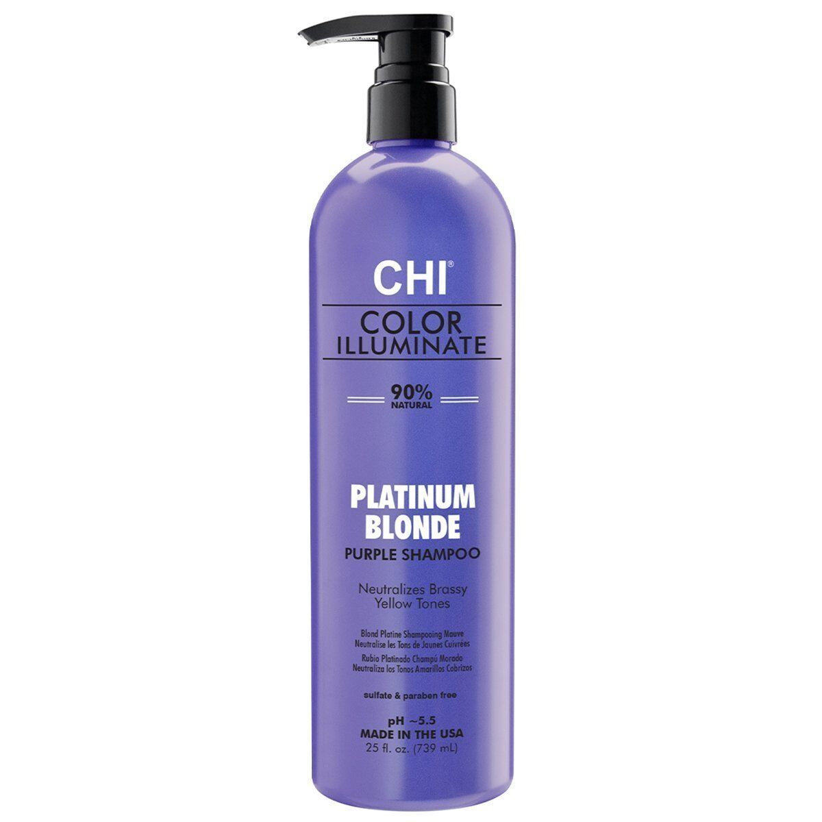 Schampo som neutraliserar färgen Farouk Chi Color Illuminate Platinum Blonde 739 ml