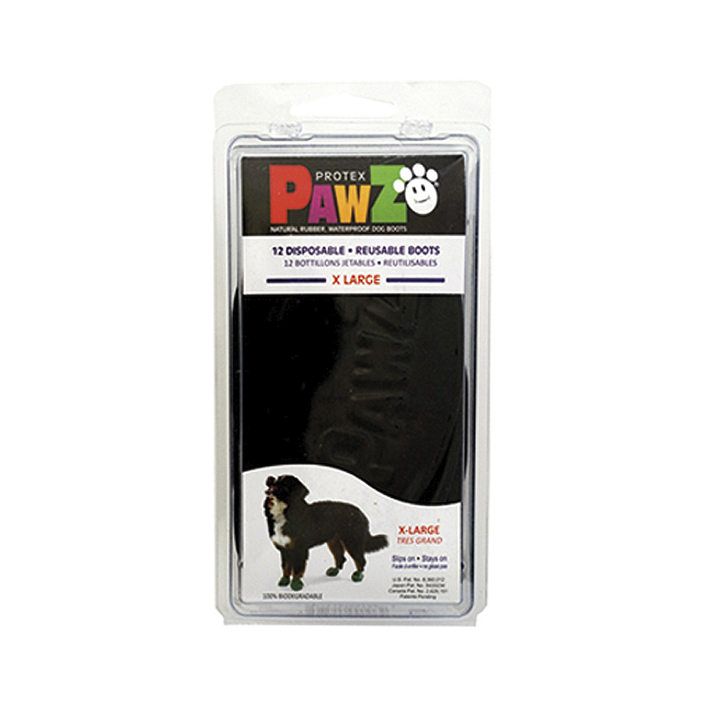 Skor Pawz Hund 12 antal Svart Storlek XL