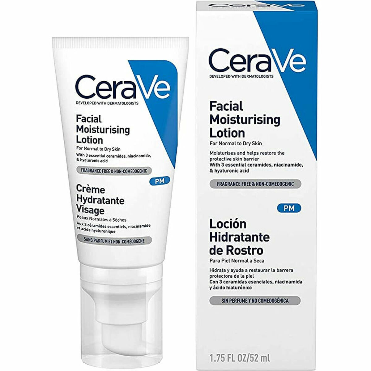 Återfuktande ansiktslotion CeraVe PM (52 ml)