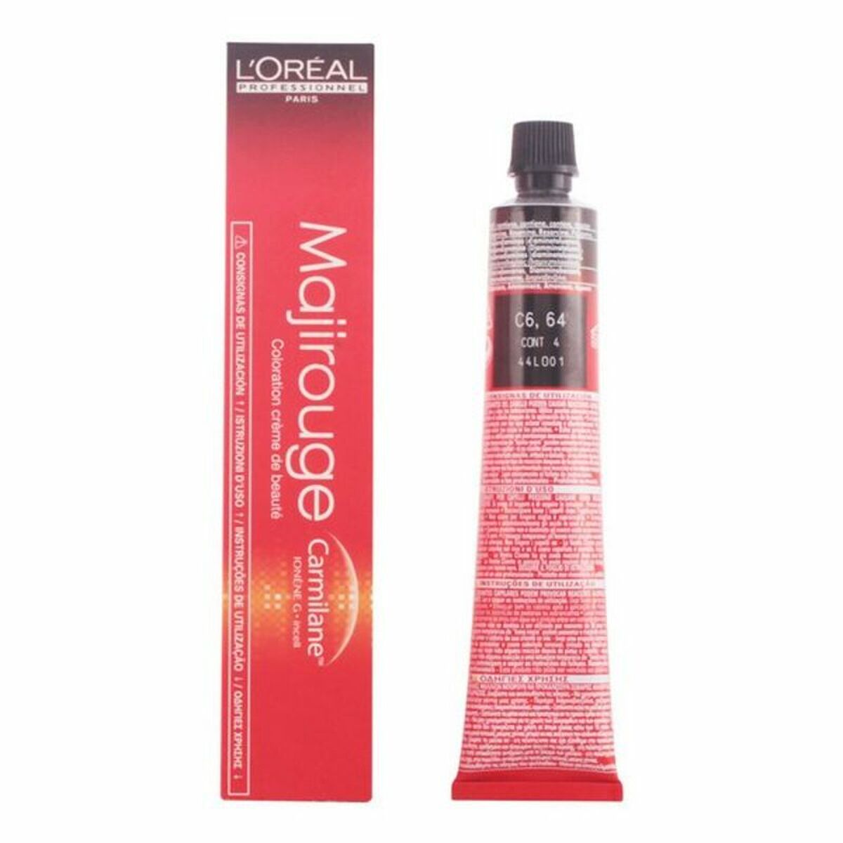 Permanent färg Majirouge Carmilane L'Oreal Expert Professionnel 6.64 - 50 ml