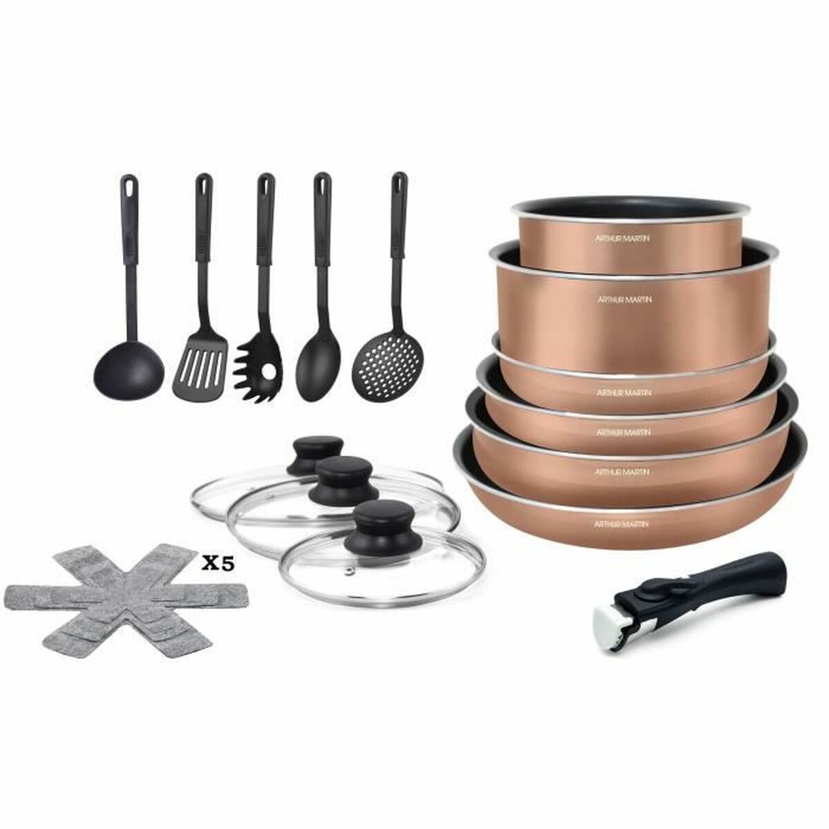Kastrullset Arthur Martin 20 Delar