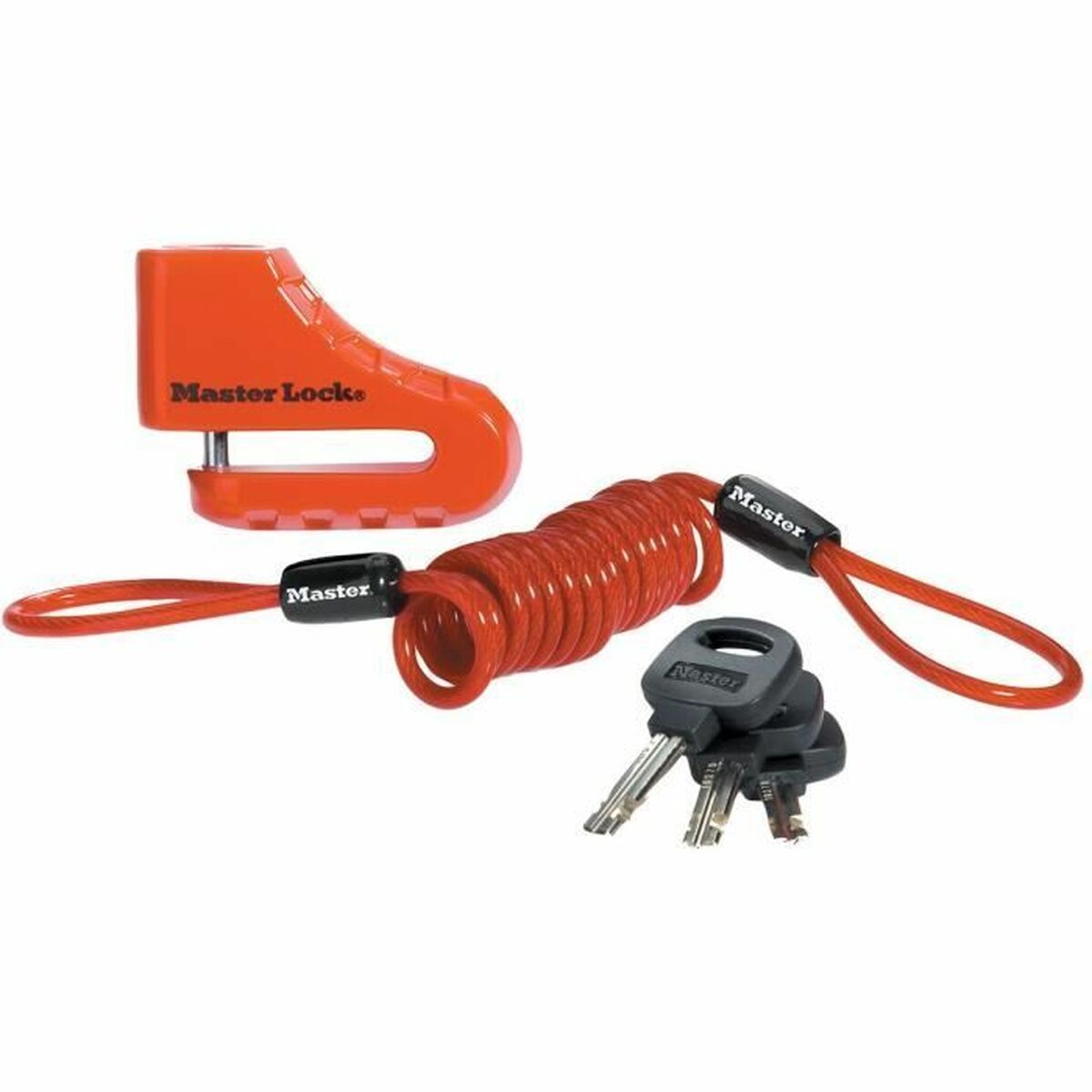 Hänglås med nyckel Master Lock Röd