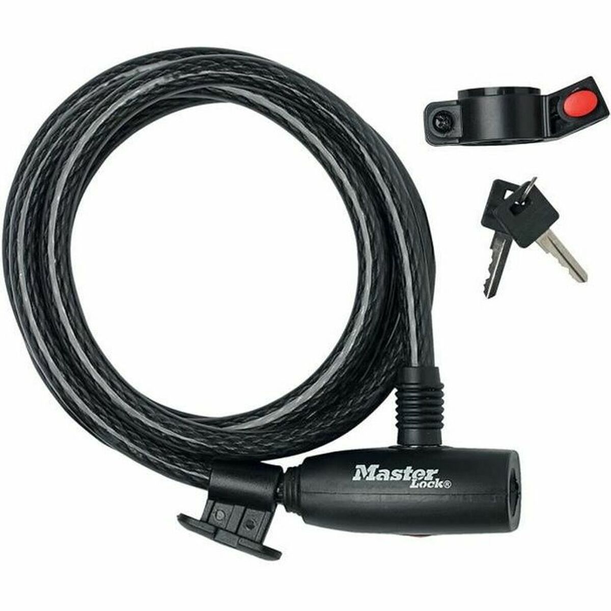 Kabel med hänglås Master Lock 8232EURDPRO Svart