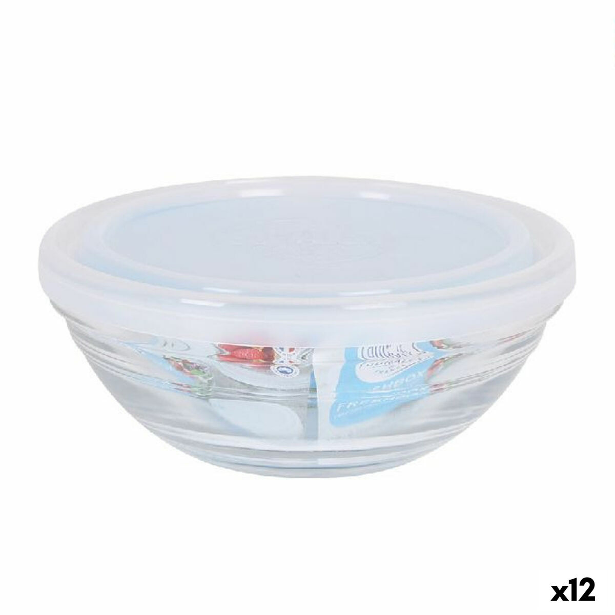 Rund matlåda med lock Duralex FreshBox Transparent Ø 14 cm (12 antal)
