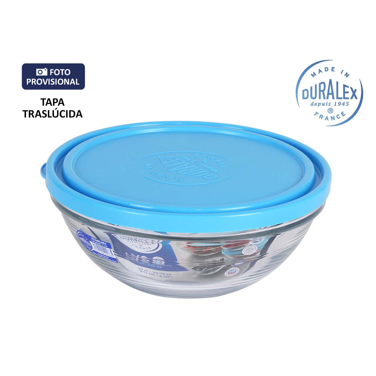 Hermetisk matlåda Duralex S2209589 Blå 1,6 L