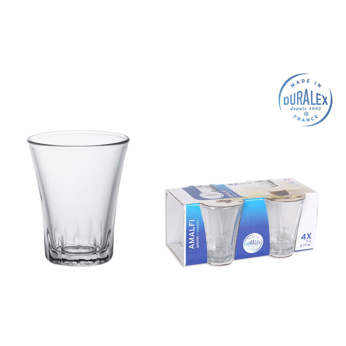 Glas Duralex Amalfi 4 antal (70 ml)