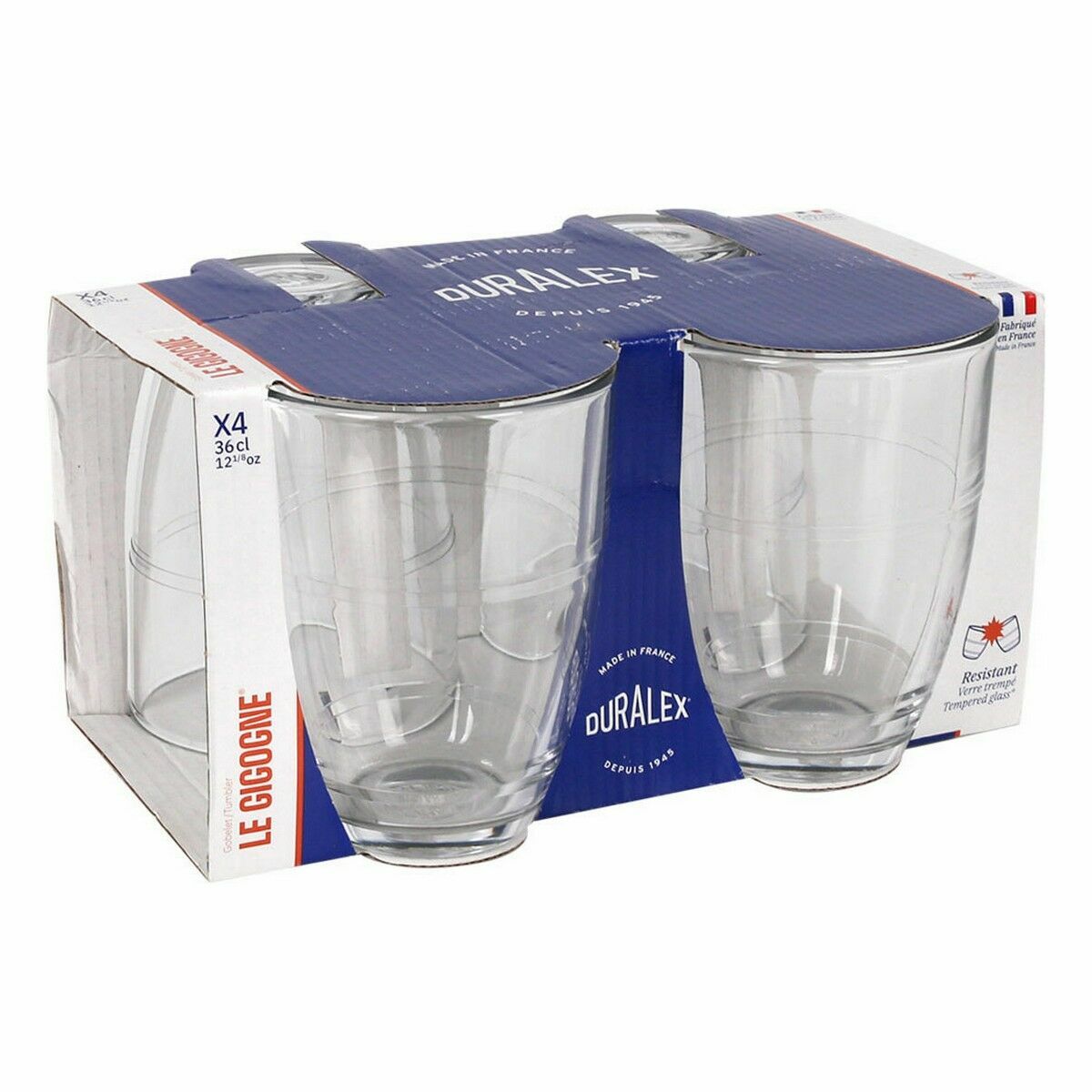 Glasset Duralex Gigogne 360 ml (4 antal)