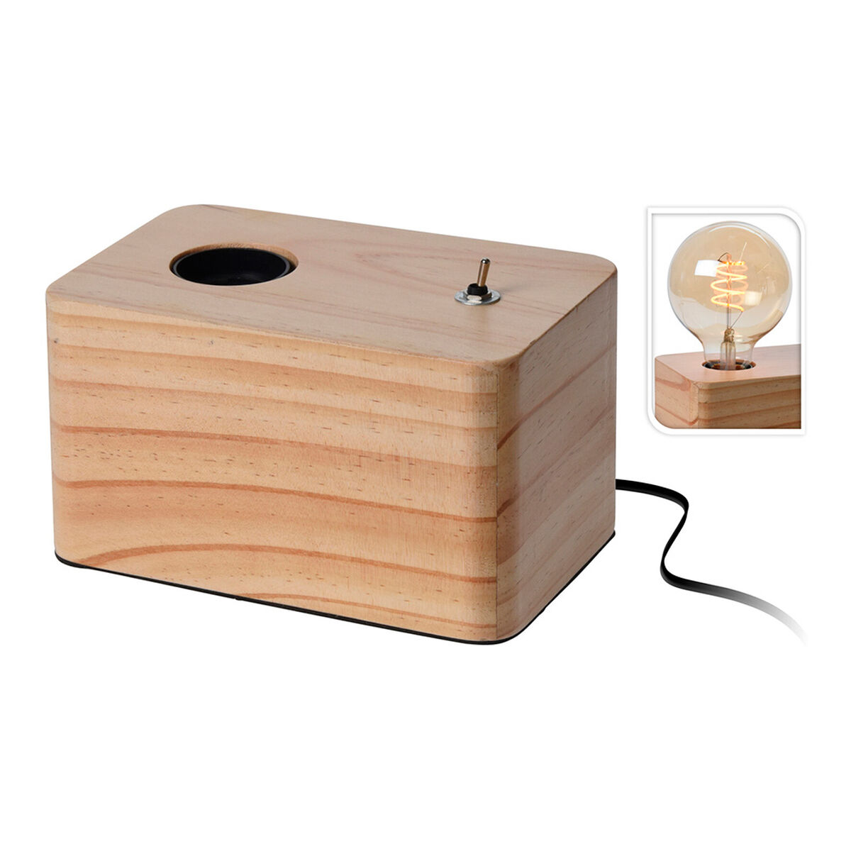 Bordslampa Atmosphera Trä Brun 40 W 220-240 V