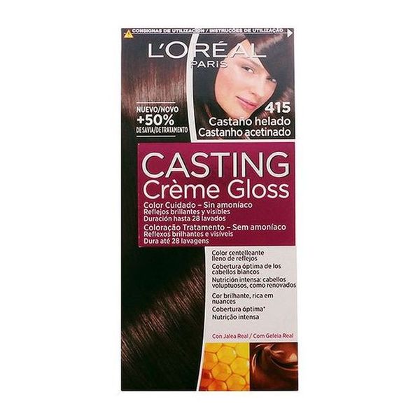 Hårfärg utan ammoniak Casting Creme Gloss L'Oreal Make Up Kallt kastanjebrunt