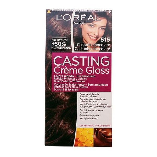 Hårfärg utan ammoniak Casting Creme Gloss L'Oreal Make Up Chokladfärgat kastanjebrunt