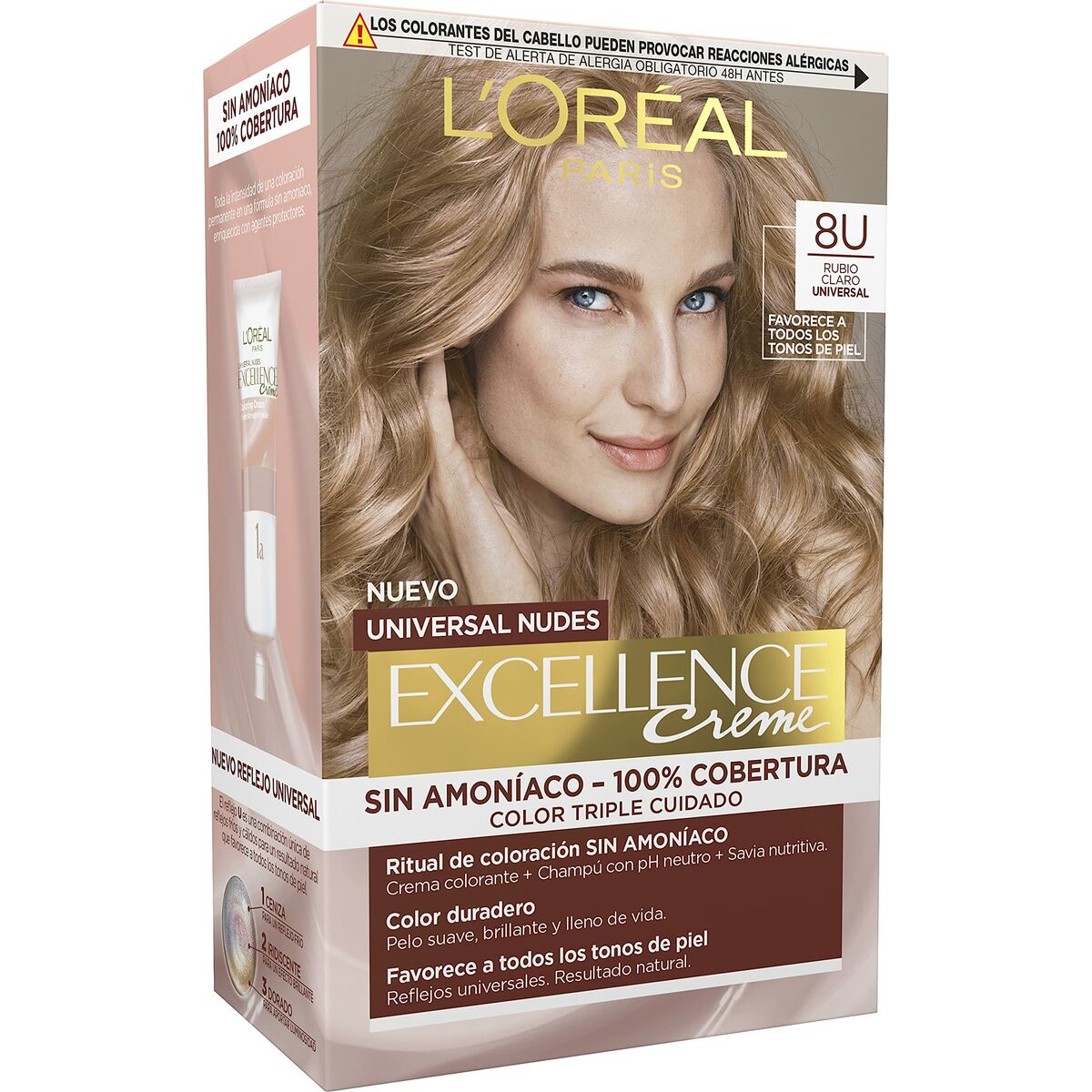 Permanent färg L'Oréal Paris Excellence Nº 8.0-rubio claro