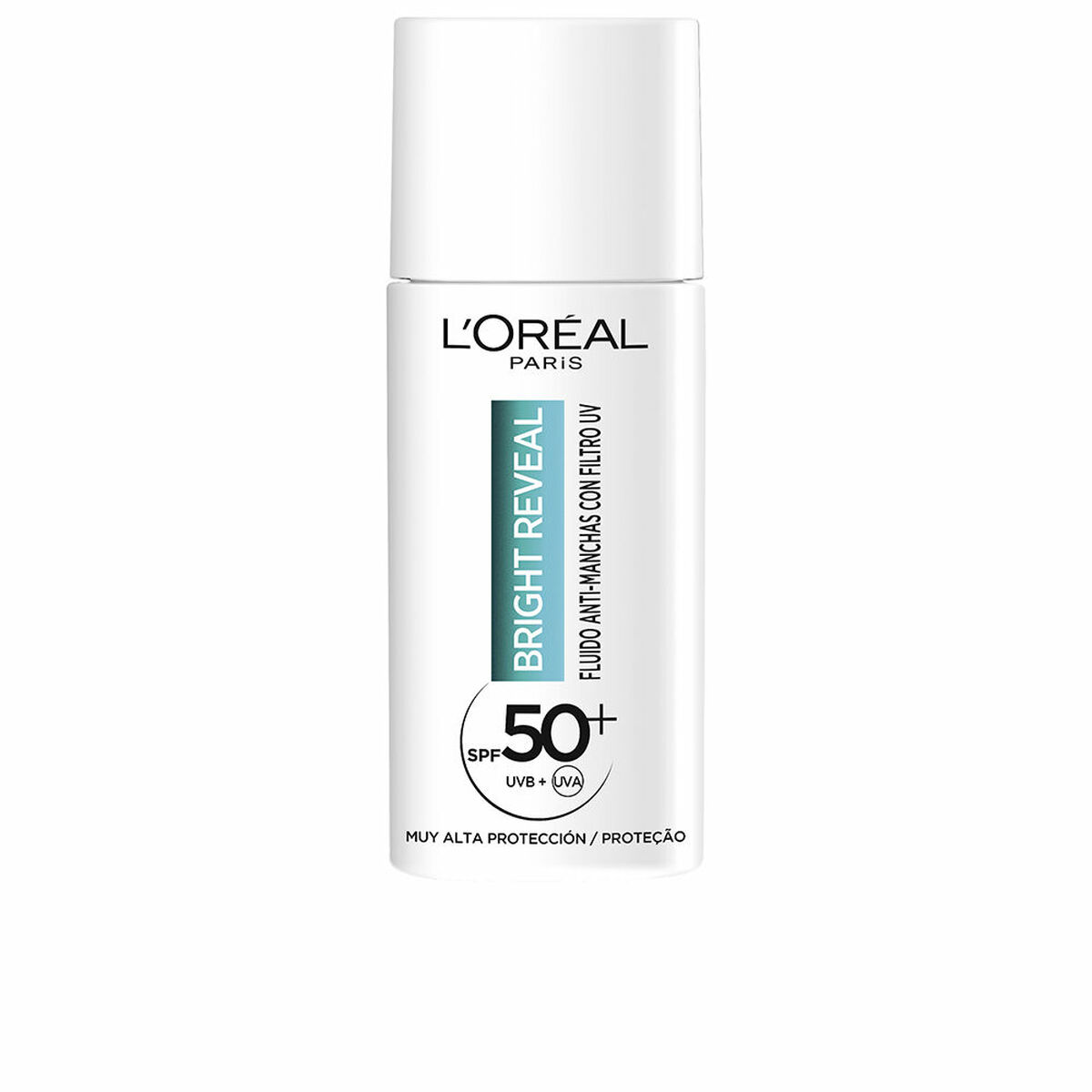 Behandling av bruna fläckar L'Oreal Make Up Bright Reveal Spf 50 50 ml Niacinamid