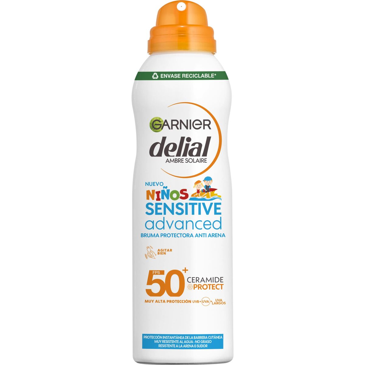 Sandtålig solsskyddsspray Garnier Sensitive Advanced Barn SPF 50+ 150 ml