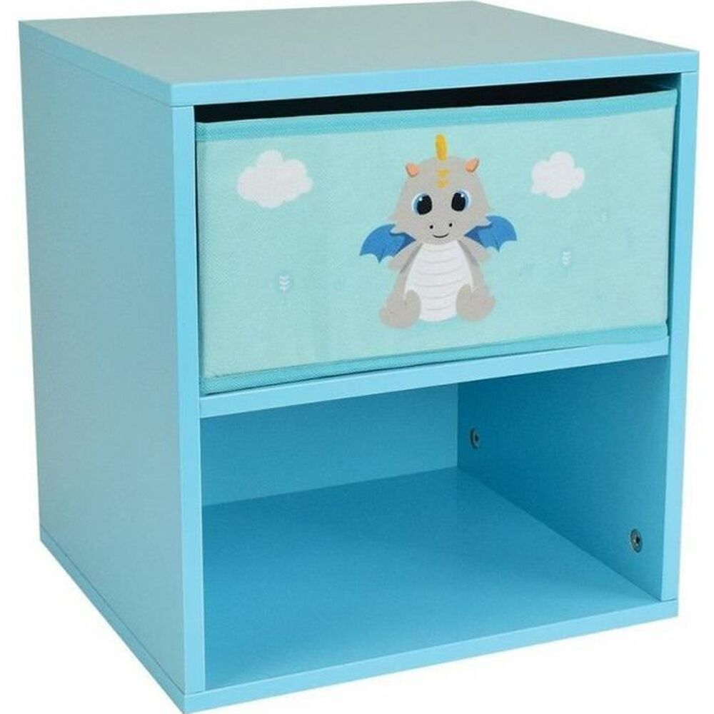 Nattduksbord Fun House LEON THE DRAGON 36 x 33 x 30 cm Blå