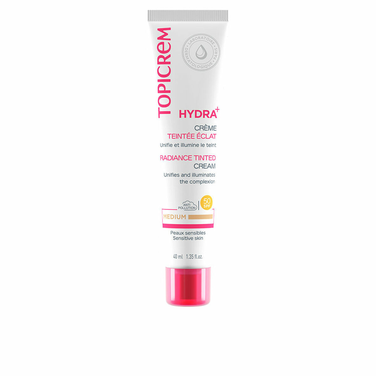 Highlighterkräm Topicrem Hydra+ Medium Spf 50 40 ml