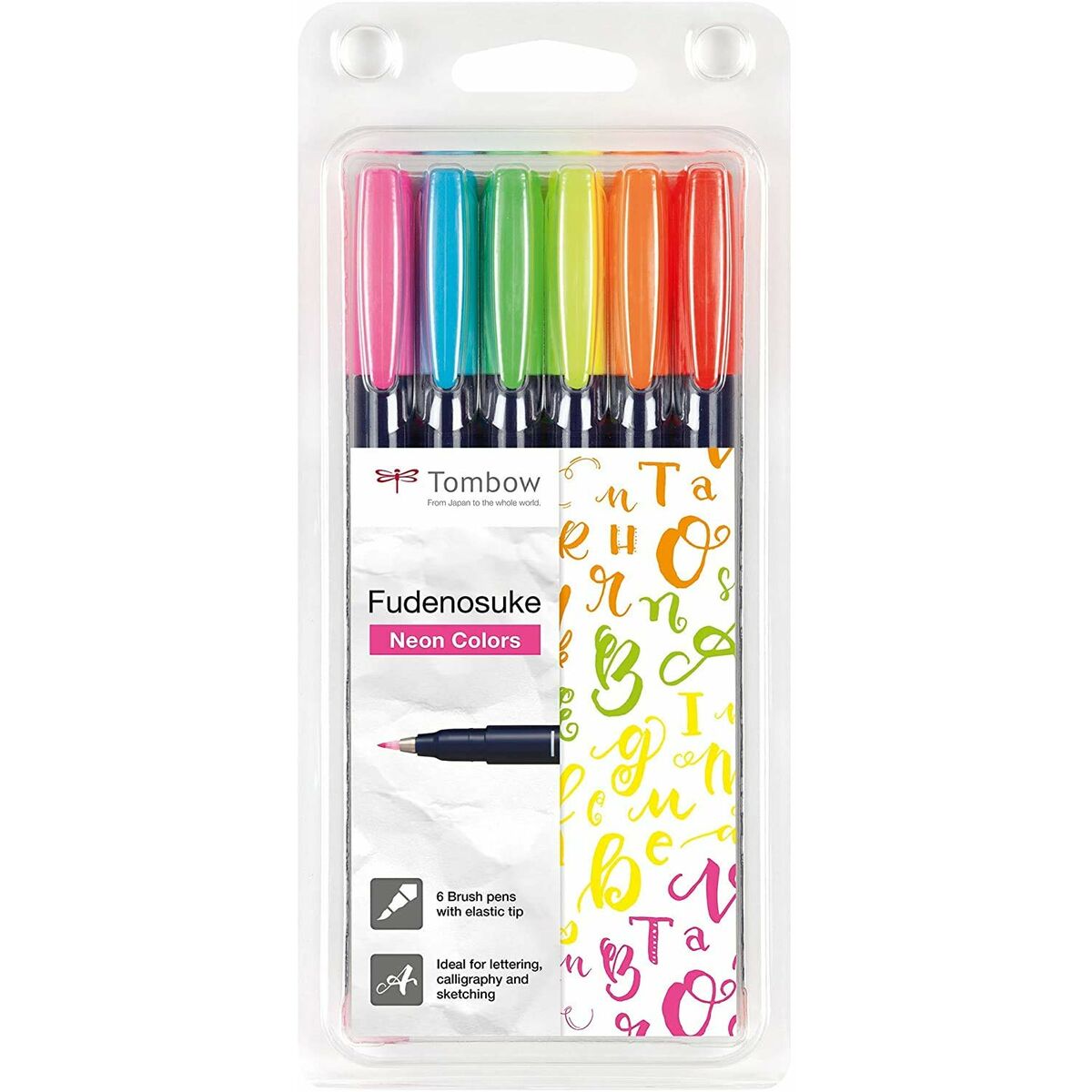 Tuschpennor Tombow Fudenosuke Multicolour