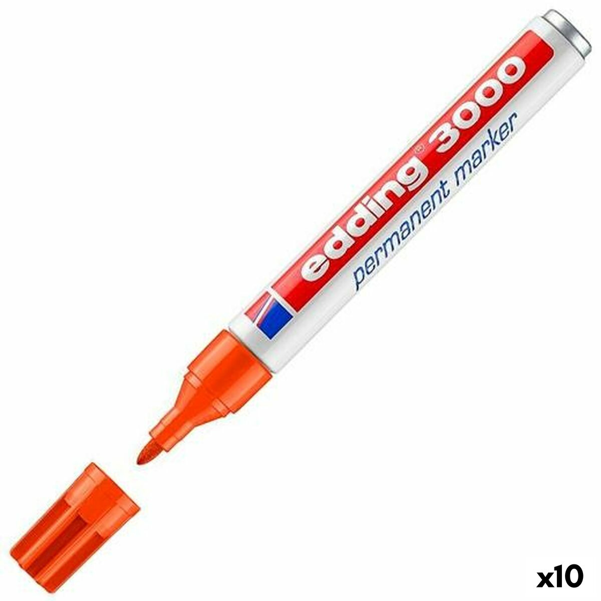 Permanent markörpenna Edding 3000 Orange (10 antal)