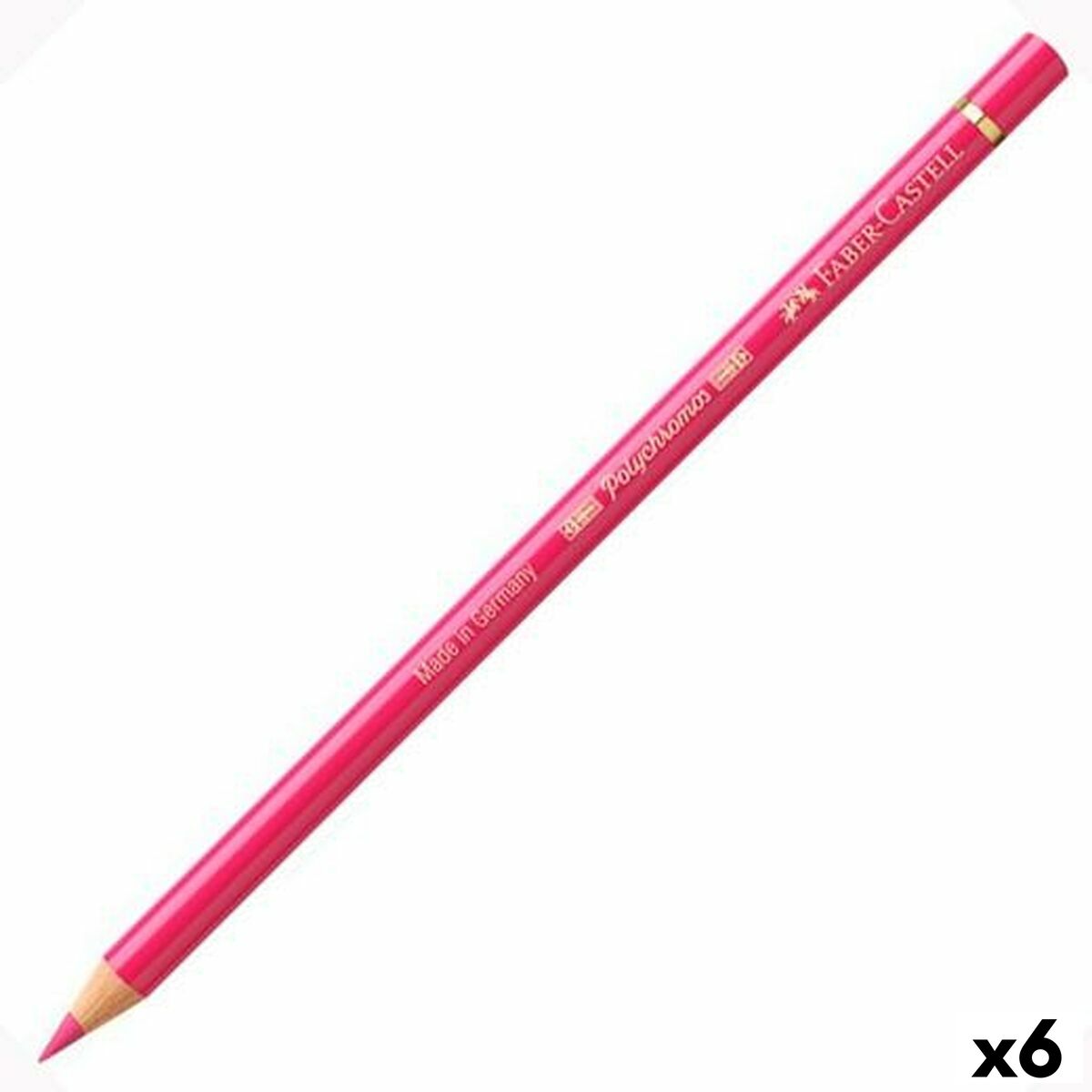 Färgpennor Faber-Castell Polychromos 124 Rosa (6 antal)