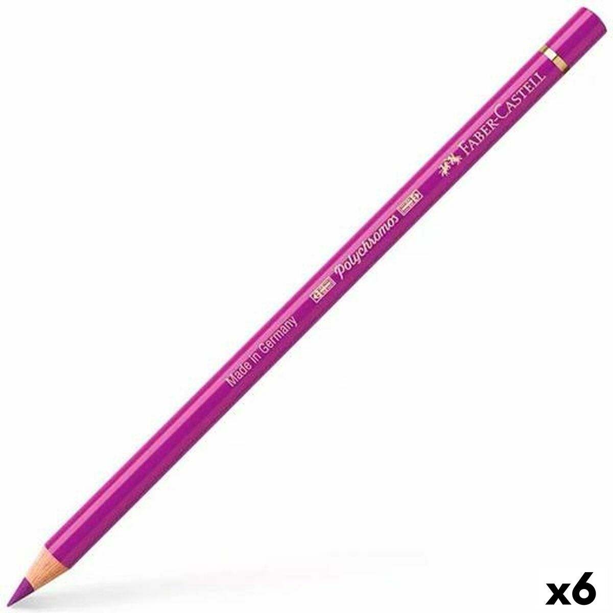 Färgpennor Faber-Castell Polychromos Karmosinröd 6 Delar