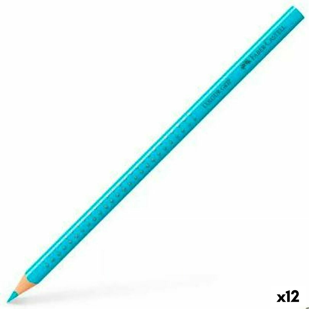 Färgpennor Faber-Castell Colour Grip Turkos (12 antal)