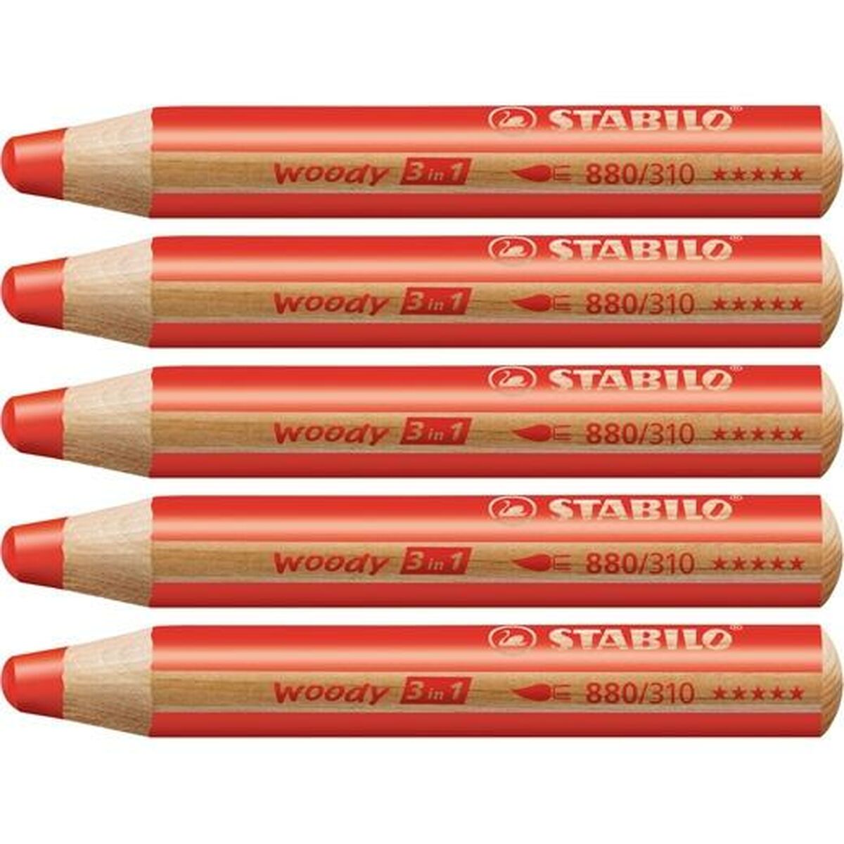 Färgpennor Stabilo Woody 3 i 1 (5 antal)